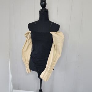 Womens Small Princess Sleeve Bodysuit